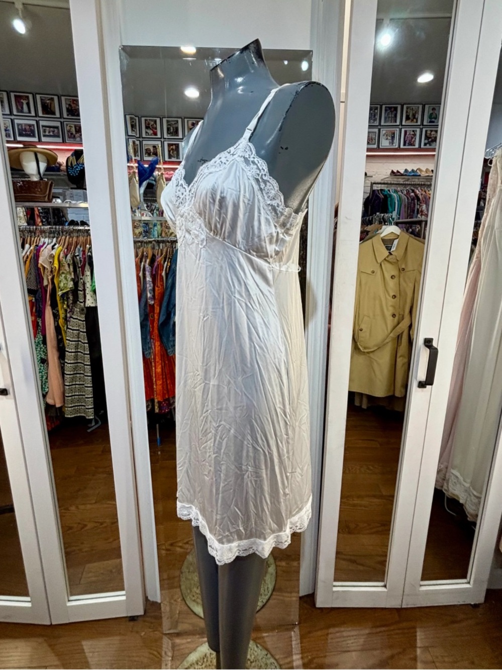 Vassarette 60’s Slip midi Dress lingerie Lace whimsical flowy coquette Fairycore